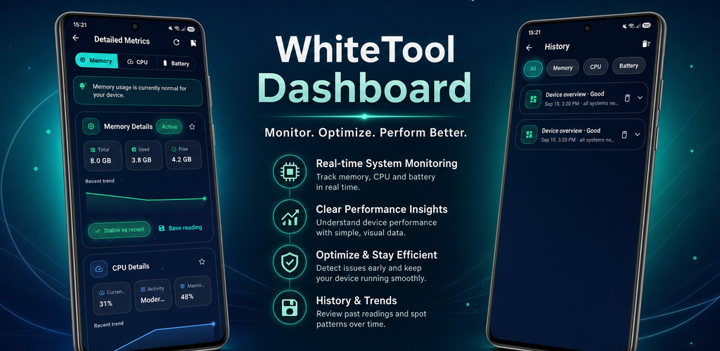 WhiteTool Dashboard app preview